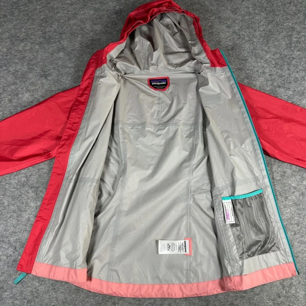 Patagonia Girls Pink Torrentshell Hooded Rain Jacket XXL 16-18